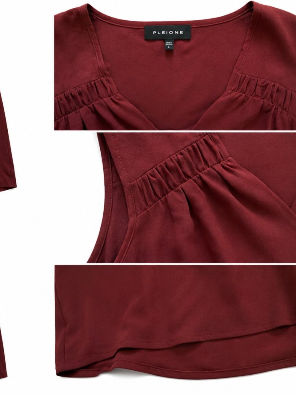 Pleione Burgundy Sleeveless Blouse – Size Large - Picture 2 of 2